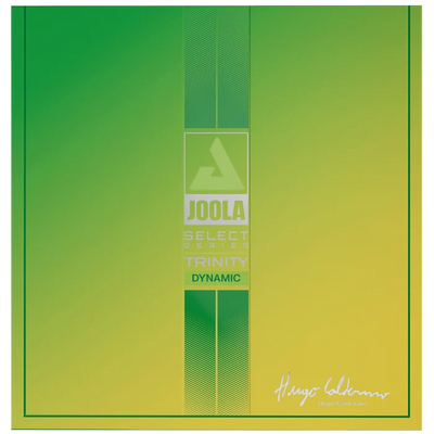 Front of Joola Hugo Calderano Trinity table tennis rubber packaging