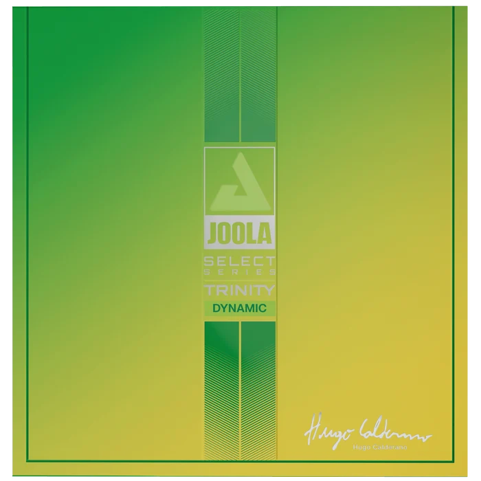 Front of Joola Hugo Calderano Trinity table tennis rubber packaging
