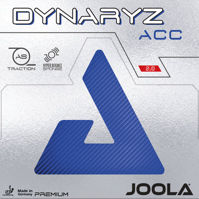 Close-up of Joola Dynaryz ACC table tennis rubber packaging