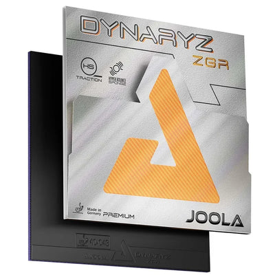 Angled view of Joola Dynaryz ZGR table tennis rubber packaging