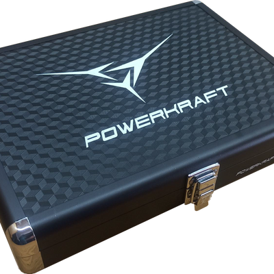 Powerkraft aluminium table tennis racket case in black