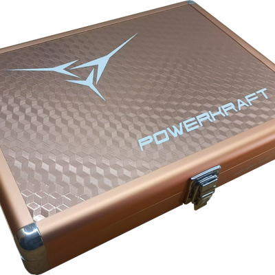 Powerkraft aluminium table tennis racket case in bronze