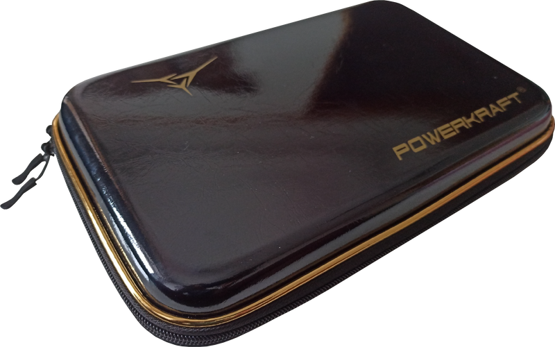 Powerkraft Table Tennis PU Racket Case – Black Gold